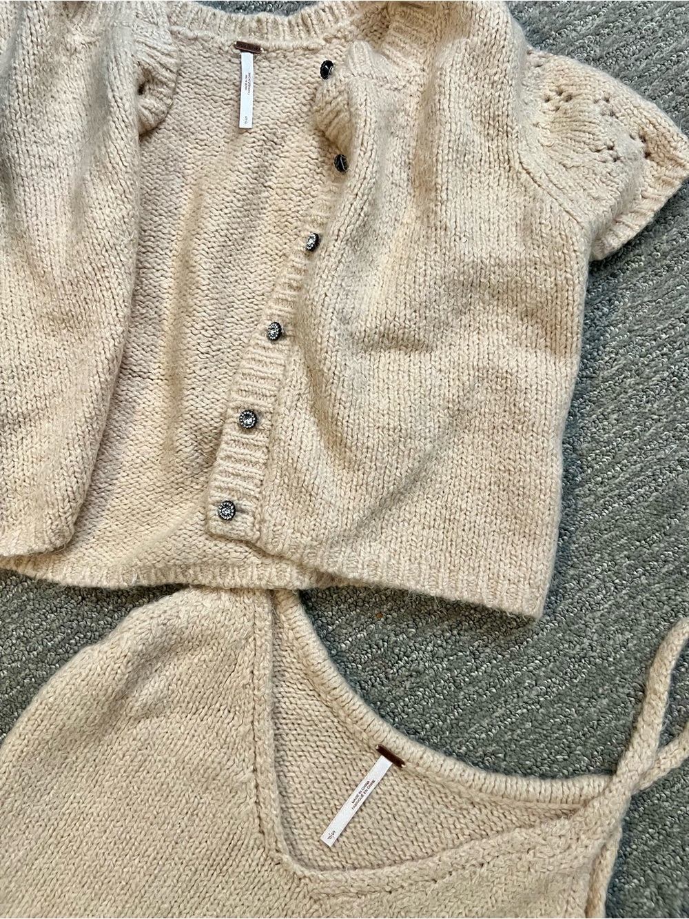 Free People Neutral Beige Knit Maxi Slip Dress - Picture 4 of 4